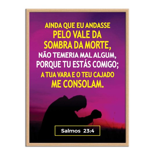 Quadro Decorativo Bíblico Salmos 23:4