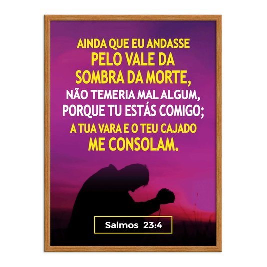 Quadro Decorativo Bíblico Salmos 23:4