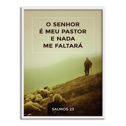 Quadro Decorativo Bíblico Salmos 23