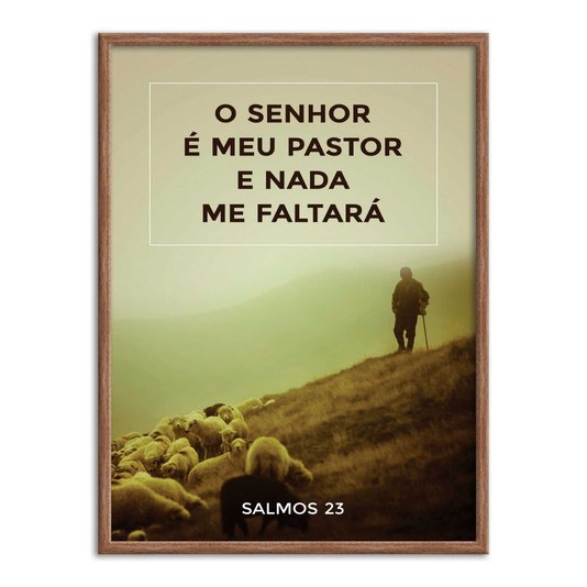 Quadro Decorativo Bíblico Salmos 23