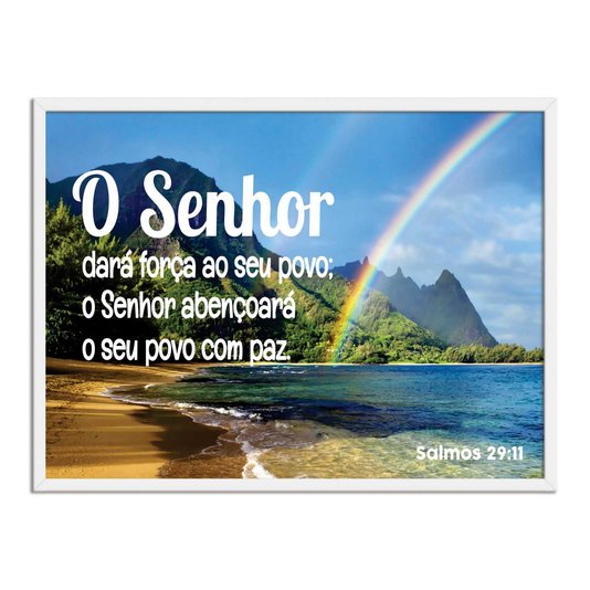 Quadro Decorativo Bíblico Salmos 29:11