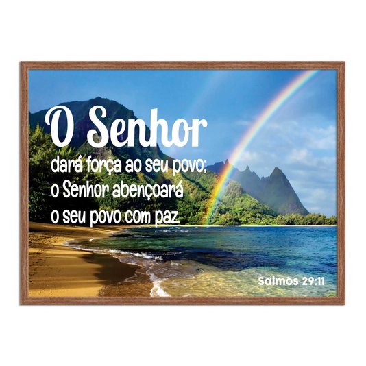 Quadro Decorativo Bíblico Salmos 29:11
