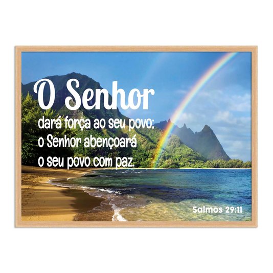 Quadro Decorativo Bíblico Salmos 29:11