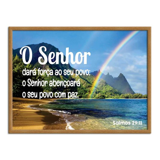 Quadro Decorativo Bíblico Salmos 29:11