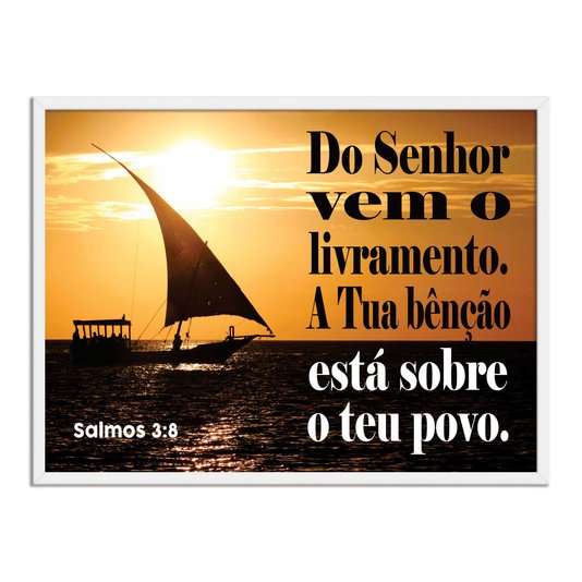Quadro Decorativo Bíblico Salmos 3:8