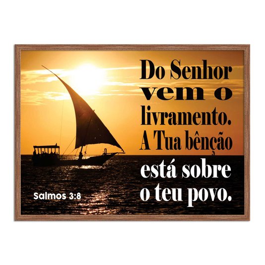 Quadro Decorativo Bíblico Salmos 3:8