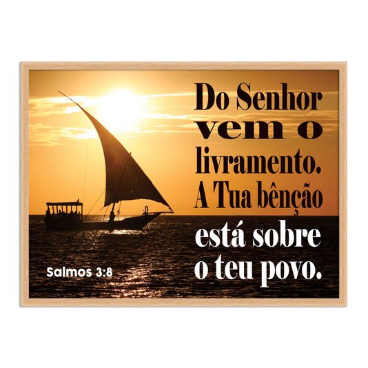 Quadro Decorativo Bíblico Salmos 3:8