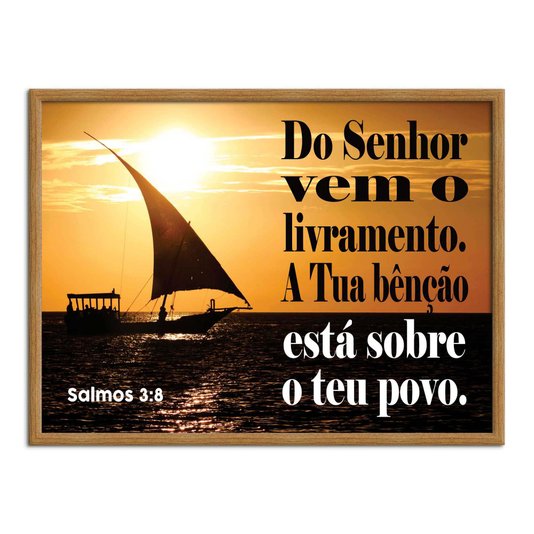 Quadro Decorativo Bíblico Salmos 3:8