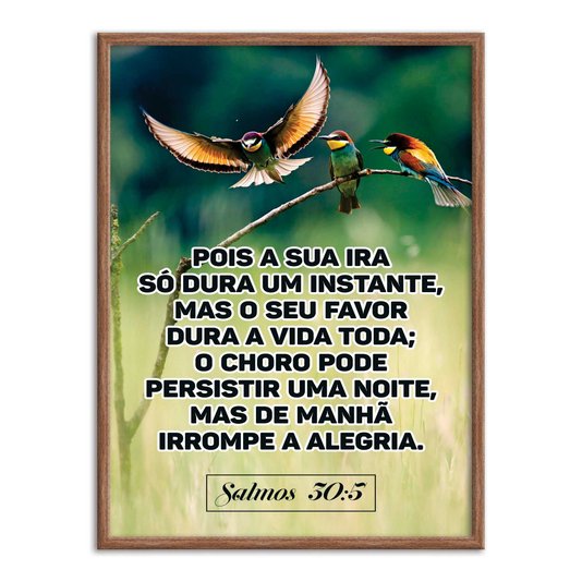 Quadro Decorativo Bíblico Salmos 30:5