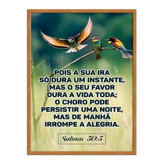 Quadro Decorativo Bíblico Salmos 30:5