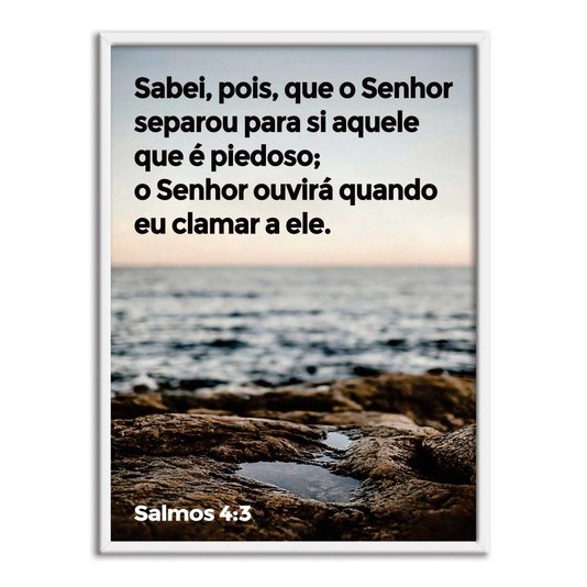 Quadro Decorativo Bíblico Salmos 4:3