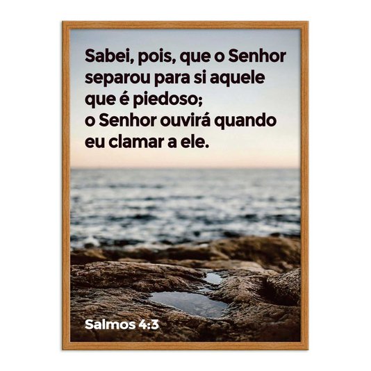 Quadro Decorativo Bíblico Salmos 4:3