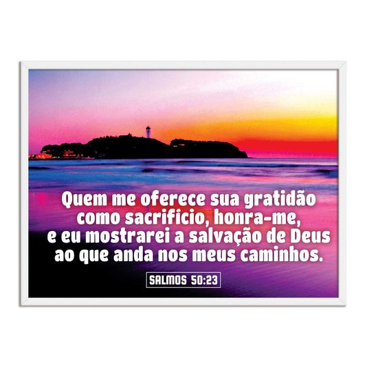 Quadro Decorativo Bíblico Salmos 50:23