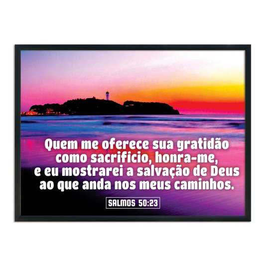 Quadro Decorativo Bíblico Salmos 50:23