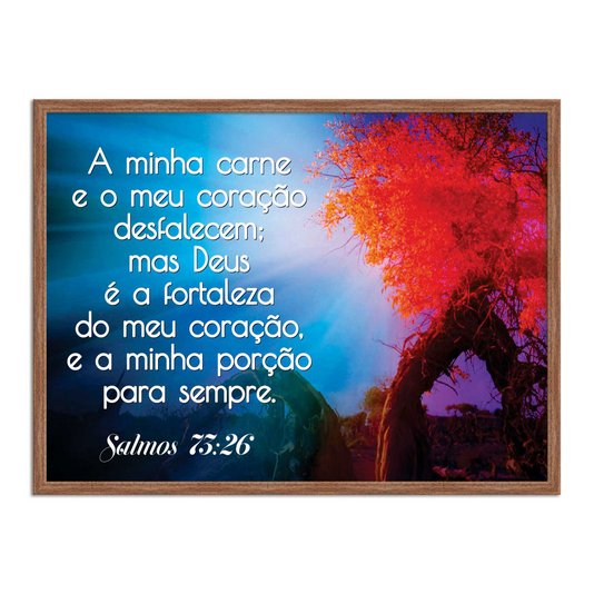Quadro Decorativo Bíblico Salmos 73:26