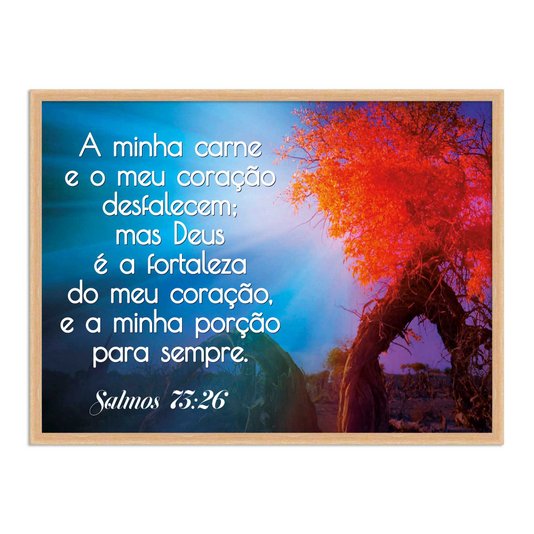 Quadro Decorativo Bíblico Salmos 73:26