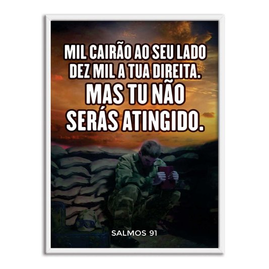 Quadro Decorativo Bíblico Salmos 91
