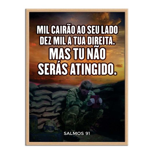 Quadro Decorativo Bíblico Salmos 91