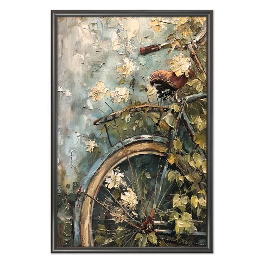 Quadro Decorativo Bicicleta Vintage Farmhouse Pintura Texturizada