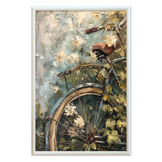 Quadro Decorativo Bicicleta Vintage Farmhouse Pintura Texturizada
