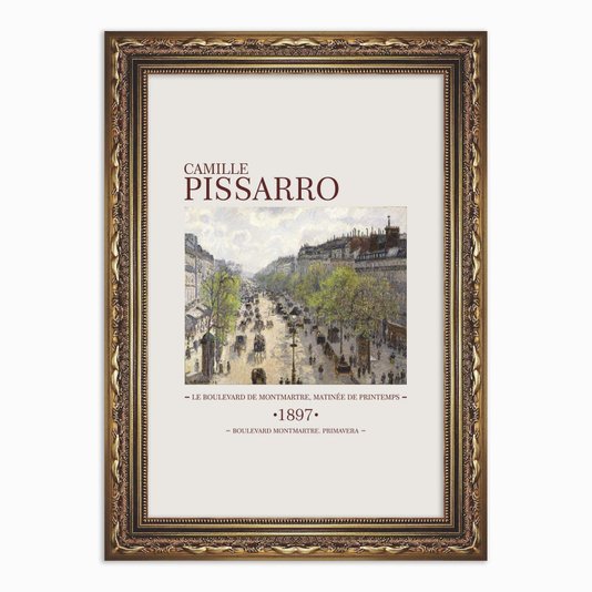 Quadro Decorativo Boulevard Montmartre Primavera de Camille Pissarro