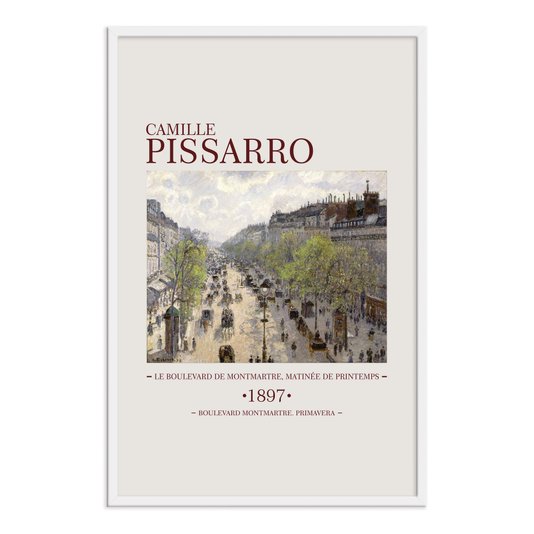 Quadro Decorativo Boulevard Montmartre Primavera de Camille Pissarro