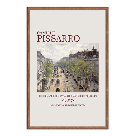 Quadro Decorativo Boulevard Montmartre Primavera de Camille Pissarro