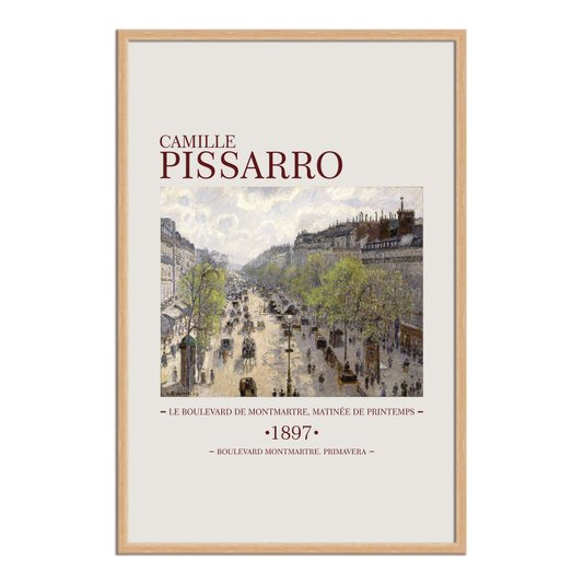 Quadro Decorativo Boulevard Montmartre Primavera de Camille Pissarro