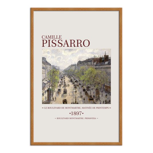 Quadro Decorativo Boulevard Montmartre Primavera de Camille Pissarro