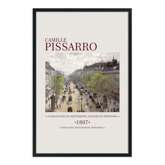 Quadro Decorativo Boulevard Montmartre Primavera de Camille Pissarro