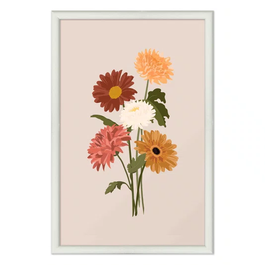 Quadro Decorativo Buquê de Flores Estilo Modern Heritage