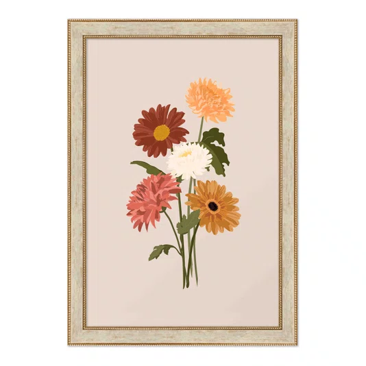 Quadro Decorativo Buquê de Flores Estilo Modern Heritage