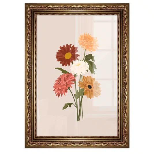 Quadro Decorativo Buquê de Flores Estilo Modern Heritage