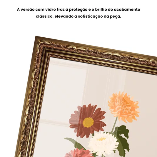 Quadro Decorativo Buquê de Flores Estilo Modern Heritage