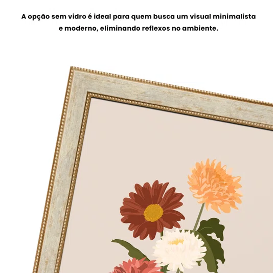 Quadro Decorativo Buquê de Flores Estilo Modern Heritage