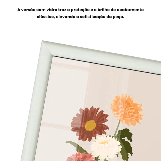 Quadro Decorativo Buquê de Flores Estilo Modern Heritage