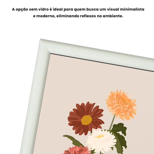 Quadro Decorativo Buquê de Flores Estilo Modern Heritage