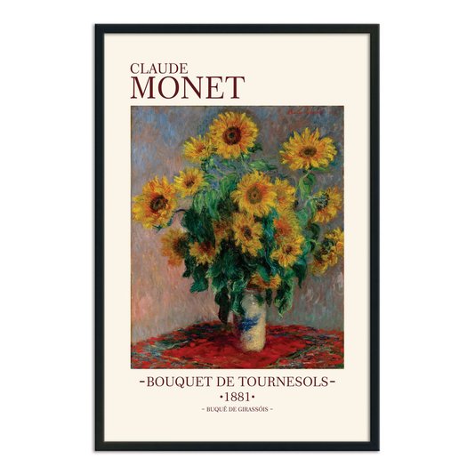 Quadro Decorativo Buquê de Girassóis de Claude Monet