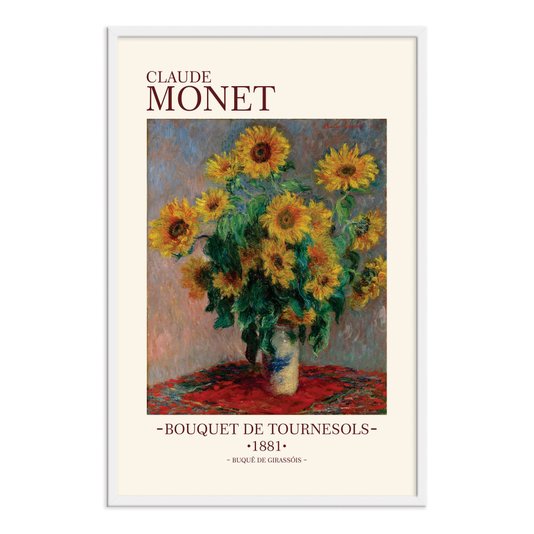 Quadro Decorativo Buquê de Girassóis de Claude Monet
