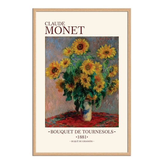 Quadro Decorativo Buquê de Girassóis de Claude Monet