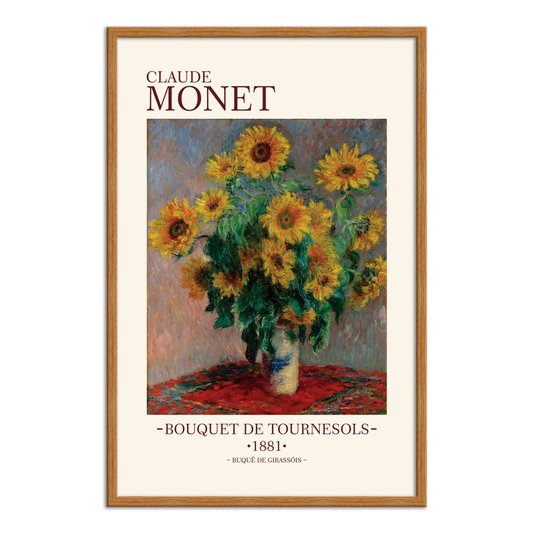 Quadro Decorativo Buquê de Girassóis de Claude Monet