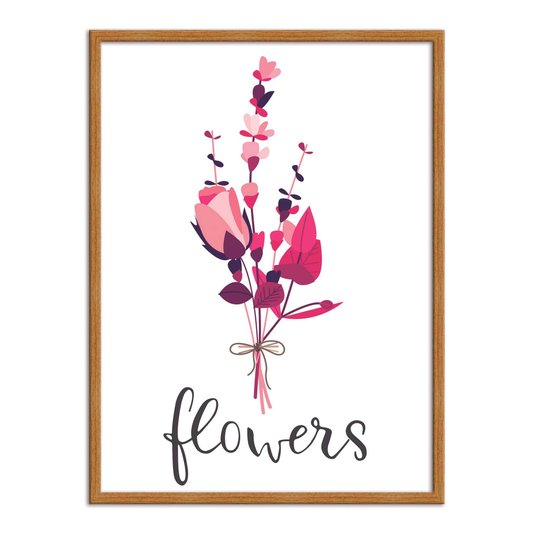 Quadro Decorativo Buquê Flores Silvestres Flowers