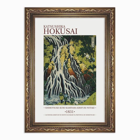 Quadro Decorativo Cachoeira Kirifuri no Monte Kuokami de Katsushika Hosukai
