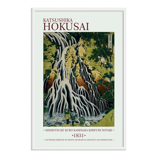Quadro Decorativo Cachoeira Kirifuri no Monte Kuokami de Katsushika Hosukai