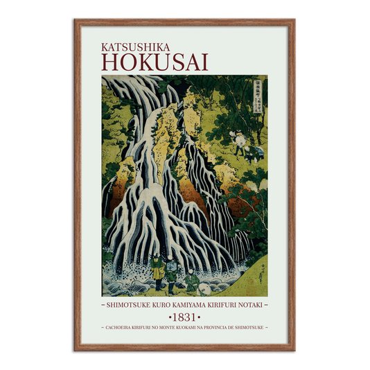 Quadro Decorativo Cachoeira Kirifuri no Monte Kuokami de Katsushika Hosukai