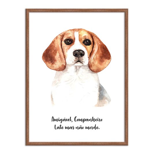 Quadro Decorativo Cachorro Beagle Características da Raça