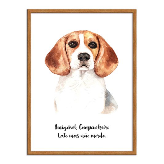 Quadro Decorativo Cachorro Beagle Características da Raça