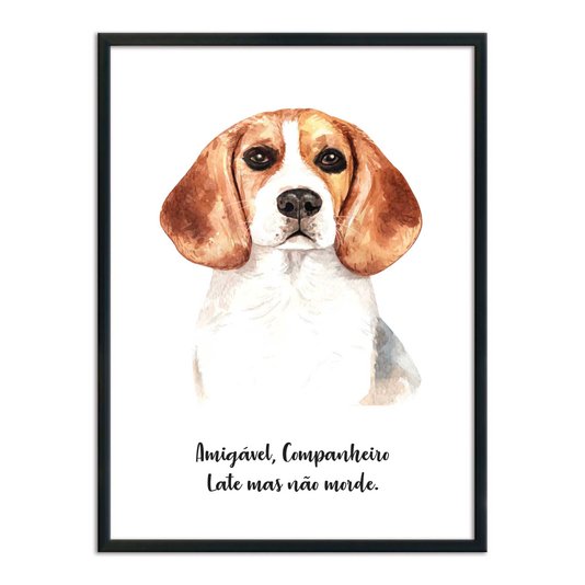 Quadro Decorativo Cachorro Beagle Características da Raça