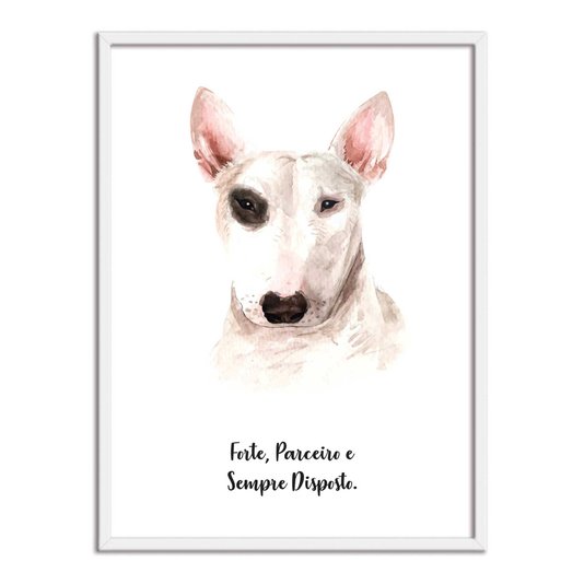 Quadro Decorativo Cachorro Bull Terrier Características da Raça