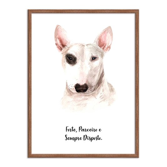 Quadro Decorativo Cachorro Bull Terrier Características da Raça